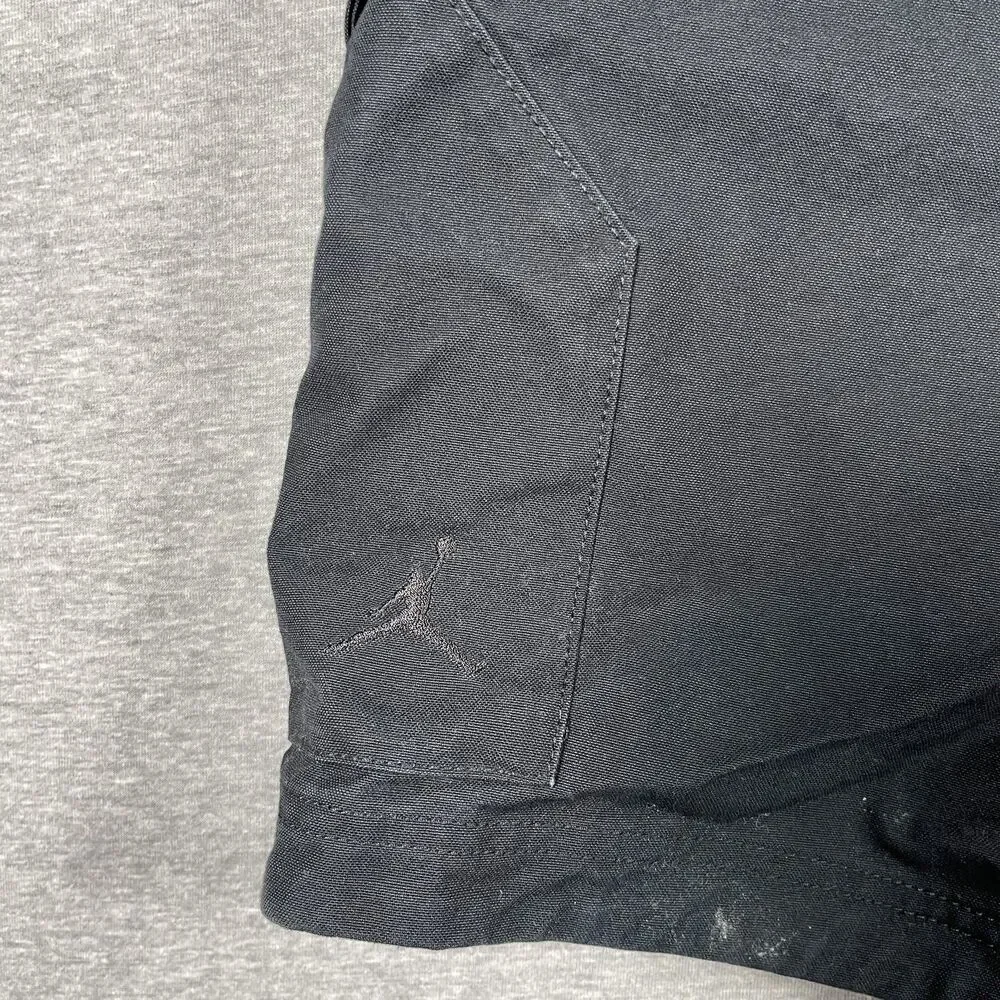 Jordan Cargo Shorts Mens XL Black Cotton Pockets Elastic Waist Drawstring